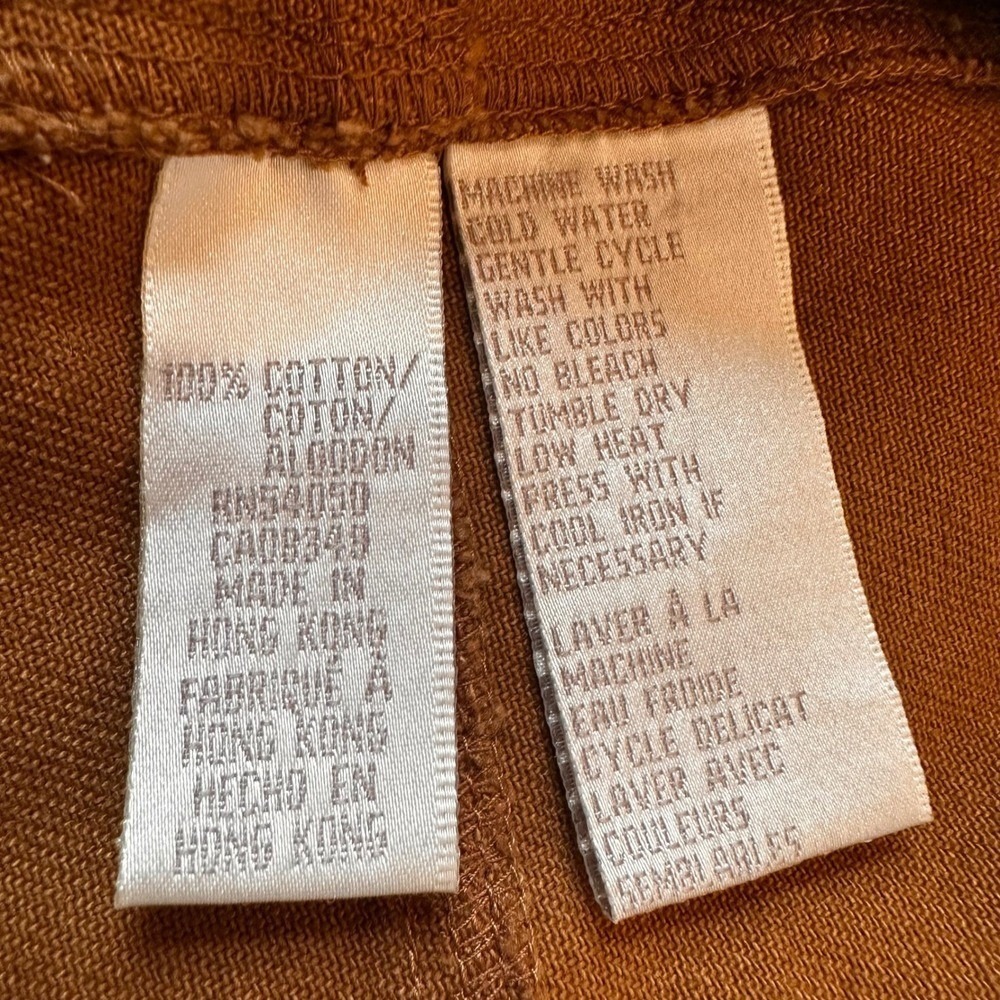 Vintage Jones New York Sport Brown Cotton Chore Jacket Corduroy Collar Women M - Picture 10 of 10